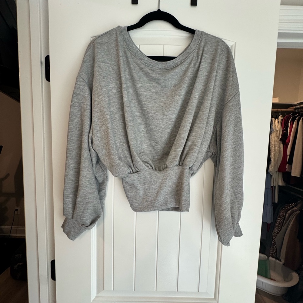 Fashion Nova Heather Gray Knit Top